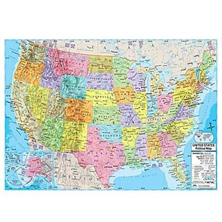 UNIVERSAL MAP GROUP LLC Universal Map 16172 United States Advanced Political Mounted Map 16172